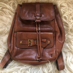 Frye Kayla Knotted Backpack Nutmeg Leather